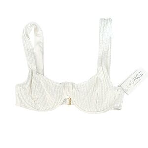 NWT L*SPACE Bikini Tori Bikini Top Cream